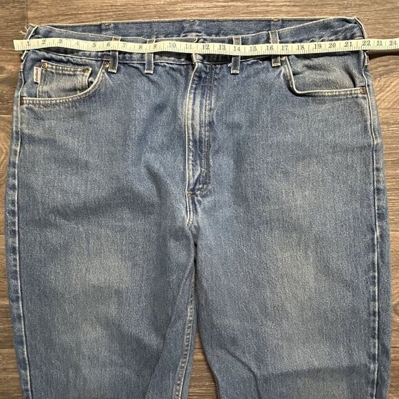 Vintage Carhartt Jeans Size 44x32 Straight Fit Heavyweight 5-Pocket B998 DST - Picture 6 of 9